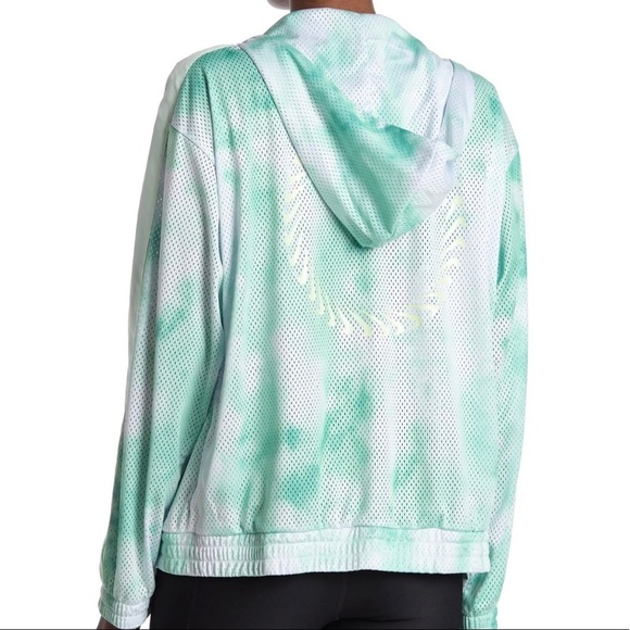 Nike Sportswear Icon Clash Zip Front Hoodie Jacket Green Tie Dye Sz Small - Picture 3 of 9